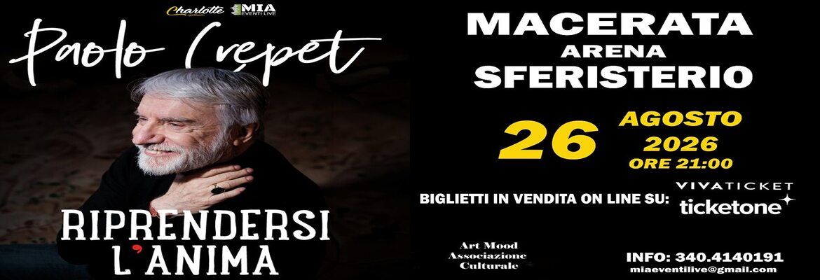 PAOLO CREPET, RIPRENDERSI L'ANIMA - MACERATA