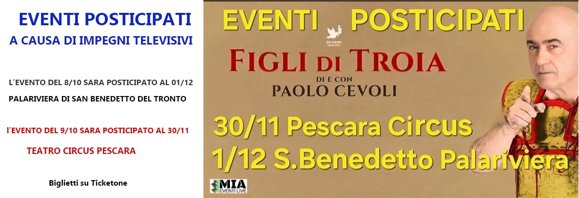 PAOLO CEVOLI, FIGLI DI TROIA - SAN BENEDETTO DEL TRONTO