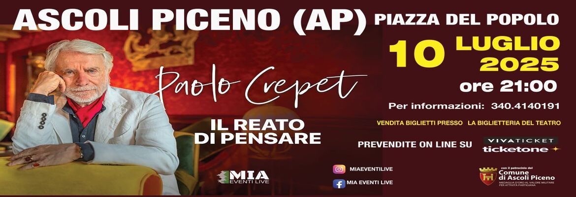 PAOLO CREPET, IL REATO DI PENSARE - ASCOLI PICENO